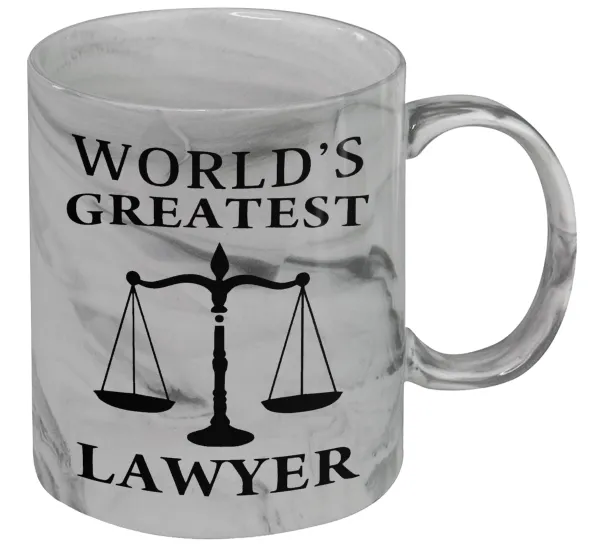 World's greatest Lawyer — Κούπα κεραμική, marble style (μάρμαρο), 330ml