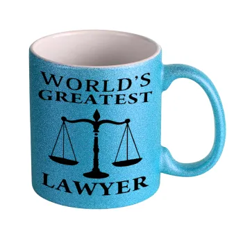 World's greatest Lawyer, Κούπα Σιέλ Glitter που γυαλίζει, κεραμική, 330ml