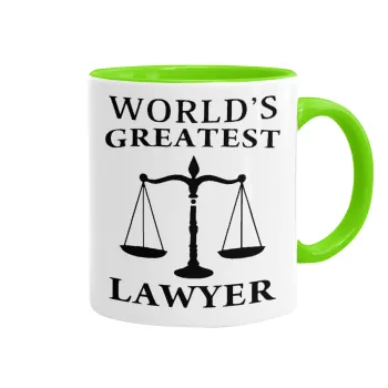 World's greatest Lawyer, Κούπα χρωματιστή βεραμάν, κεραμική, 330ml