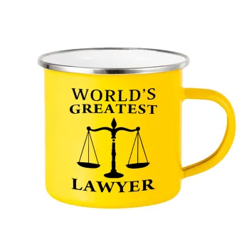 World's greatest Lawyer, Κούπα Μεταλλική εμαγιέ Κίτρινη 360ml
