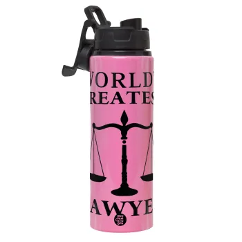 World's greatest Lawyer, Μεταλλικό παγούρι νερού με καπάκι ασφαλείας, αλουμινίου 850ml