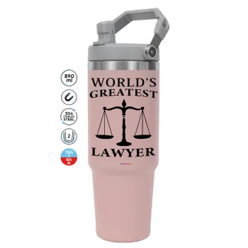 World's greatest Lawyer, ΡΟΖ χρώματος Θερμός Ανοξείδωτο 890ml (30oz) με χερούλι