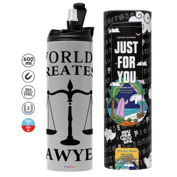 World's greatest Lawyer, Tumbler stainless steel GREY 600ml