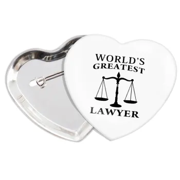 World's greatest Lawyer, Κονκάρδα παραμάνα καρδιά (57x52mm)