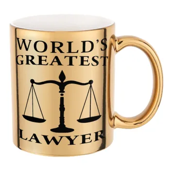 World's greatest Lawyer, Mug ceramic, gold mirror, 330ml
