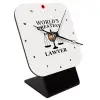 Quartz Wooden table clock with hands (10cm)