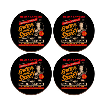 Need A Lawyer Then Call Saul Dks, ΣΕΤ x4 Σουβέρ ξύλινα στρογγυλά plywood (9cm)