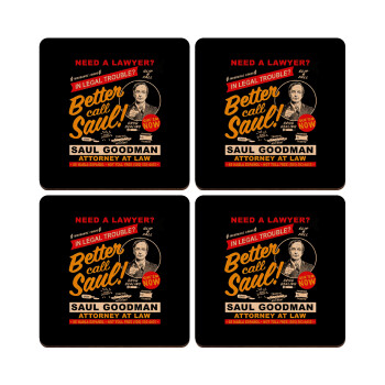 Need A Lawyer Then Call Saul Dks, ΣΕΤ x4 Σουβέρ ξύλινα τετράγωνα plywood (9cm)