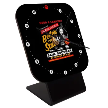 Need A Lawyer Then Call Saul Dks, Quartz Wooden table clock with hands (10cm)