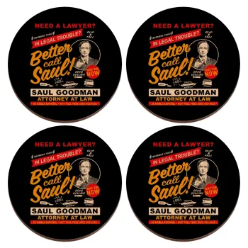 Need A Lawyer Then Call Saul Dks, ΣΕΤ x4 Σουβέρ ξύλινα στρογγυλά plywood (9cm)