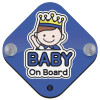 Baby On Board wooden car sign with suction cups (16x16cm)