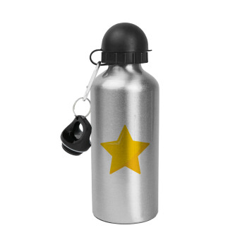 Star, Metallic water jug, Silver, aluminum 500ml