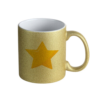 Star, Κούπα Χρυσή Glitter που γυαλίζει, κεραμική, 330ml