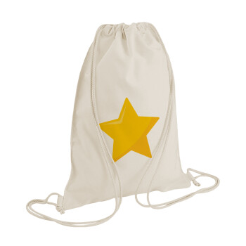 Star, Τσάντα πλάτης πουγκί GYMBAG natural (28x40cm)