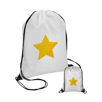 Star, Τσάντα πουγκί με μαύρα κορδόνια (1 τεμάχιο)