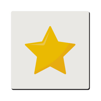 Star, Τετράγωνο μαγνητάκι ξύλινο 6x6cm