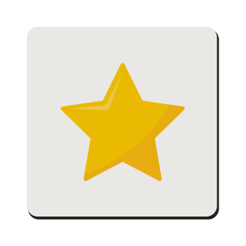 Star, Τετράγωνο μαγνητάκι ξύλινο 9x9cm