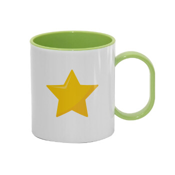 Star, Κούπα (πλαστική) (BPA-FREE) Polymer Πράσινη για παιδιά, 330ml