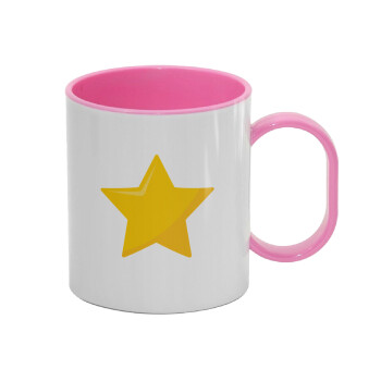 Star, Κούπα (πλαστική) (BPA-FREE) Polymer Ροζ για παιδιά, 330ml