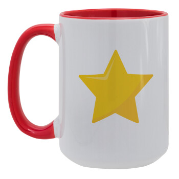 Star, Κούπα Mega 15oz, κεραμική Κόκκινη, 450ml
