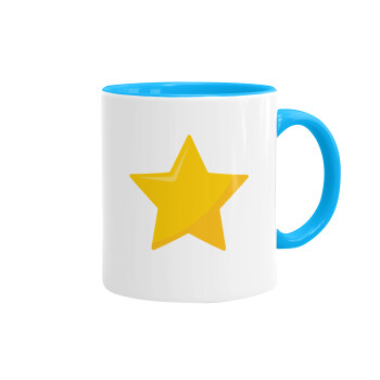 Star, Mug colored light blue, ceramic, 330ml
