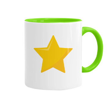 Star, Mug colored light green, ceramic, 330ml