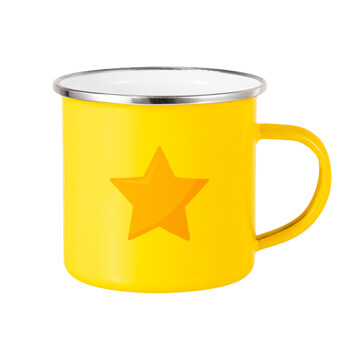 Star, Yellow Enamel Metallic Cup 360ml