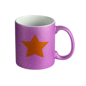Star, Κούπα Μωβ Glitter που γυαλίζει, κεραμική, 330ml