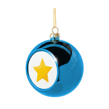 Star, Χριστουγεννιάτικη μπάλα δένδρου Μπλε 8cm