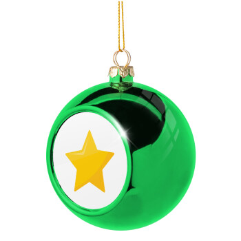 Star, Χριστουγεννιάτικη μπάλα δένδρου Πράσινη 8cm