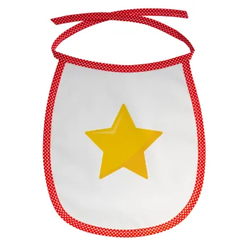 Star, Σαλιάρα μωρού αλέκιαστη με κορδόνι Κόκκινη