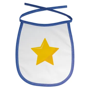 Star, Σαλιάρα μωρού αλέκιαστη με κορδόνι Μπλε