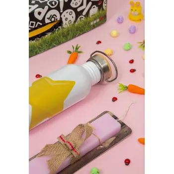 Star, Πασχαλινή Λαμπάδα με παγούρι μεταλλικό (620ml, stainless steel) & κερί αρωματικό πλακέ (30cm) (ΡΟΖ)