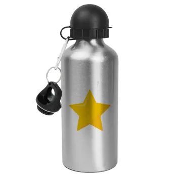 Star, Metallic water jug, Silver, aluminum 500ml