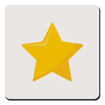 Star, Τετράγωνο μαγνητάκι ξύλινο 9x9cm