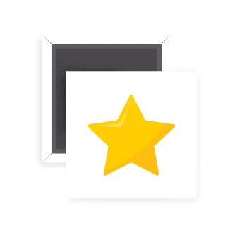 Star, Μαγνητάκι ψυγείου τετράγωνο διάστασης 5x5cm
