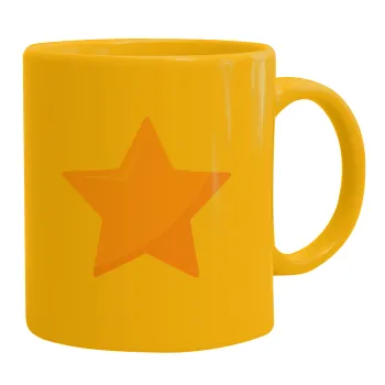 Star, Κούπα, κεραμική κίτρινη, 330ml