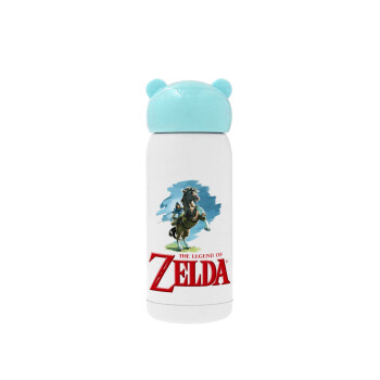 Zelda, Γαλάζιο ανοξείδωτο παγούρι θερμό (Stainless steel), 320ml