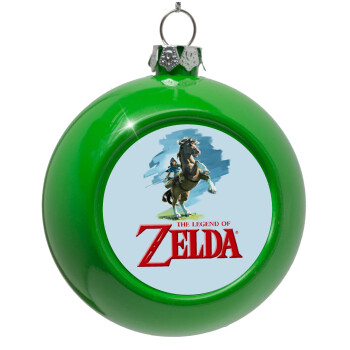 Zelda, Green Christmas tree ornament bauble 8cm