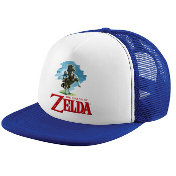 Zelda, Καπέλο Ενηλίκων Soft Trucker με Δίχτυ Blue/White (POLYESTER, ΕΝΗΛΙΚΩΝ, UNISEX, ONE SIZE)