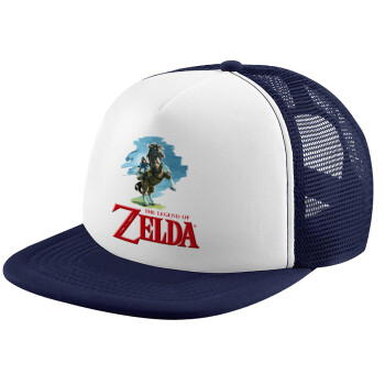 Zelda, Καπέλο παιδικό Soft Trucker με Δίχτυ ΜΠΛΕ ΣΚΟΥΡΟ/ΛΕΥΚΟ (POLYESTER, ΠΑΙΔΙΚΟ, ONE SIZE)
