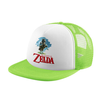 Zelda, Καπέλο Soft Trucker με Δίχτυ Πράσινο/Λευκό