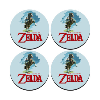 Zelda, SET of 4 round wooden coasters (9cm)