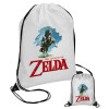 Zelda, Τσάντα πουγκί με μαύρα κορδόνια 45χ35cm (1 τεμάχιο)