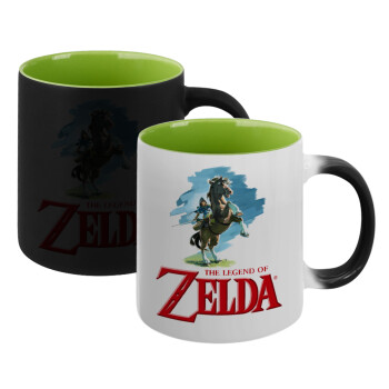 Zelda, Κούπα Μαγική εσωτερικό πράσινο, κεραμική 330ml που αλλάζει χρώμα με το ζεστό ρόφημα (1 τεμάχιο)