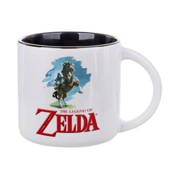 Zelda, Κούπα κεραμική 400ml Λευκή/Μαύρη