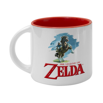 Zelda, Κούπα κεραμική 400ml Λευκή/Κόκκινη