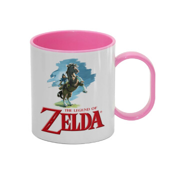 Zelda, Κούπα (πλαστική) (BPA-FREE) Polymer Ροζ για παιδιά, 330ml
