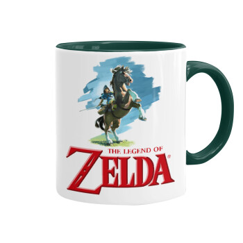 Zelda, Κούπα χρωματιστή πράσινη, κεραμική, 330ml