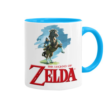 Zelda, Κούπα χρωματιστή γαλάζια, κεραμική, 330ml